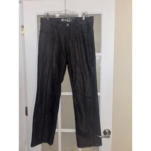 Magnet Jeans Black Sparkly Denim Jeans Studded Rhinestones Size 12